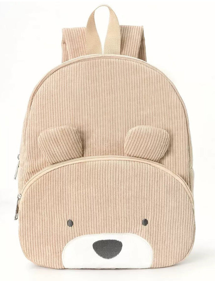Cord -Kinderrucksack mit süßem Bären - perfekt für kleine Entdecker!
