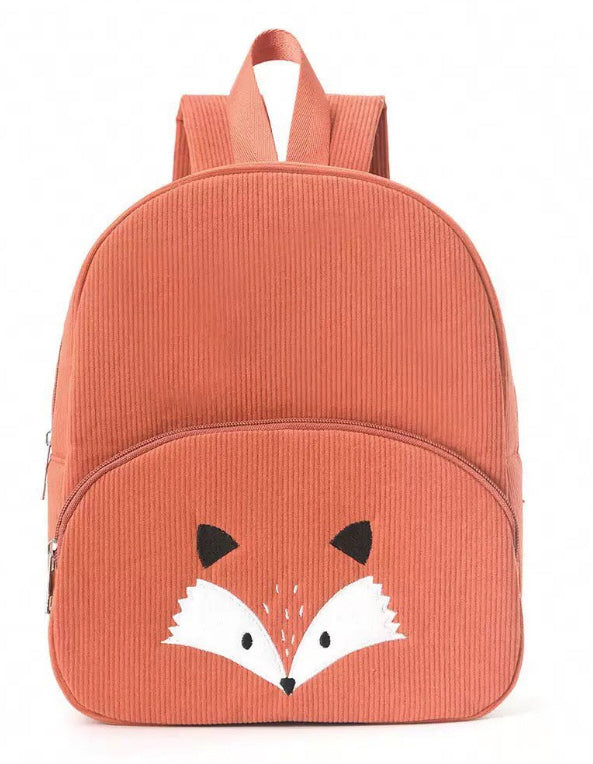 Cord -Bag Children's Rucksack mit süßem Fuchs - perfekt für kleine Abenteurer!